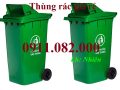 Thùng rác 240 lít giá rẻ tại vĩnh long- thùng rác màu cam giá rẻ- lh 0911082000