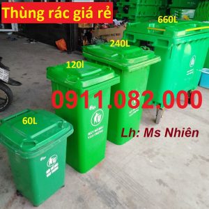 Thùng rác 240 lít giá rẻ tại cần thơ- thùng rác mới chất lượng giá rẻ- lh 0911082000