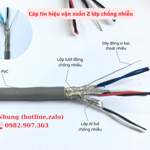 Cáp tín hiệu vặn xoắn chống nhiễu 2 lớp Altek Kabel