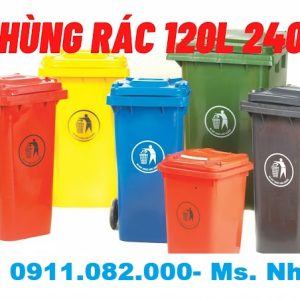 Bán thùng rác giá rẻ tại tiền giang- Giảm giá khuyến mãi khi mua thùng rác 240l- lh 0911082000