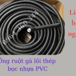 Ống ruột gà lõi thép bọc nhựa đen PVC phi 25 – 1 inch