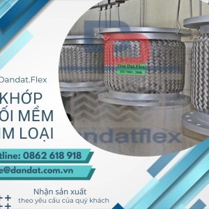 Khớp nối mềm nối bích chịu nhiệt, khớp nối chống rung inox, khớp nối mềm máy nén khí