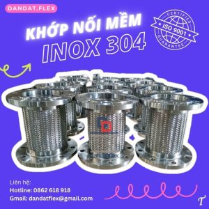 Khớp nối mềm công nghiệp,khớp nối mềm inox 304, khớp chống rung kim loại