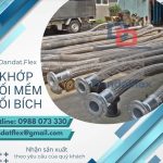 Khớp nối mềm nối bích chịu nhiệt, khớp nối chống rung inox, khớp nối mềm máy nén khí