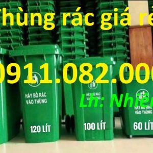 Thùng rác nhựa bán chạy nhất miền tây, thùng rác 120l 240l 660l, thùng rác giá tốt- lh 0911082000