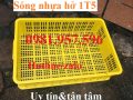 Sóng nhựa hở 1T5, sóng nhựa hở cao 15 cm, sọt nhựa đựng rau củ, sọt nhựa cao 15, sóng nhựa hở