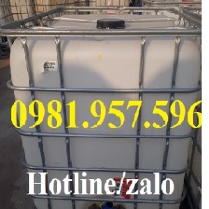 Vỏ tank nhựa 1000l cũ, bồn nhựa IBC 1000L đã qua sử dụng còn rất mới