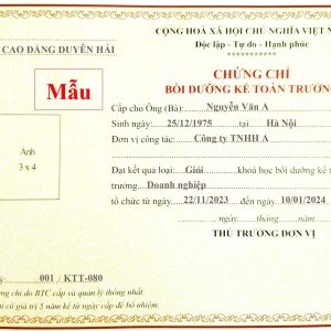 Khoá đào tạo chứng chỉ kế toán trưởng tại Hải Phòng