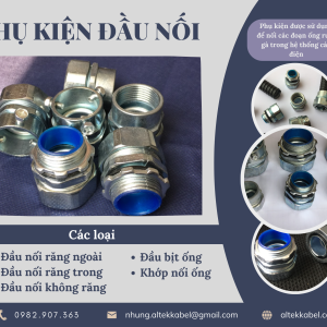 Các loại đầu nối ống ruột gà sẵn hàng 3 miền, đa dạng chủng loại