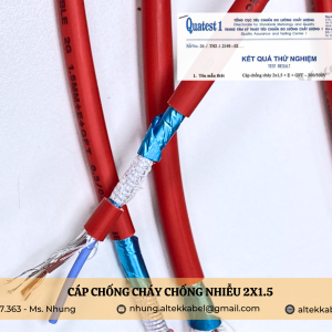 Cáp chống cháy chống nhiễu 2×1.5 Altek Kabel giá ưu đãi, sỉ lẻ toàn quốc