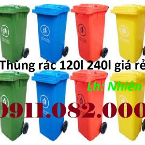 Tư vấn thùng rác nhựa, mua bán thùng rác nhựa giá rẻ- thùng rác 120l 240l 660l giá rẻ- lh 0911082000