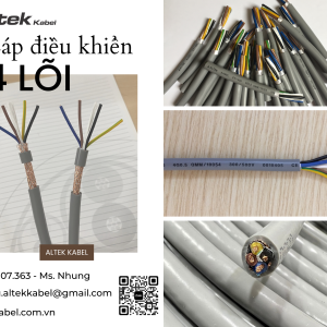 Cáp điều khiển 4 lõi Altek Kabel 4×0.5; 4×0.75; 4×1.0 và 4×1.5