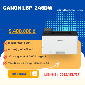 Máy in Canon 246DW in 2 mặt, in qua wifi mới chính hãng