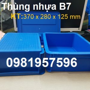 Thùng nhựa B7, khay nhựa có nắp, khay nhựa B7, thùng nhựa đựng linh kiện