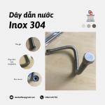 Dây dẫn nước nóng lạnh inox 304, Dây dẫn nước inox chịu nhiệt, Dây cấp nước nóng lạnh vòi Lavabo, Dây mềm nối đầu phun Sprinkler