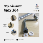 Dây dẫn nước nóng lạnh inox 304, Dây dẫn nước inox chịu nhiệt, Dây cấp nước nóng lạnh vòi Lavabo, Dây mềm nối đầu phun Sprinkler