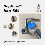 Dây dẫn nước nóng lạnh inox 304, Dây dẫn nước inox chịu nhiệt, Dây cấp nước nóng lạnh vòi Lavabo, Dây mềm nối đầu phun Sprinkler