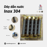 Dây dẫn nước nóng lạnh inox 304, Dây dẫn nước inox chịu nhiệt, Dây cấp nước nóng lạnh vòi Lavabo, Dây mềm nối đầu phun Sprinkler