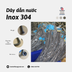 Dây dẫn nước nóng lạnh inox 304, Dây dẫn nước inox chịu nhiệt, Dây cấp nước nóng lạnh vòi Lavabo, Dây mềm nối đầu phun Sprinkler