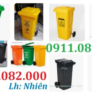 Thùng rác giá rẻ, thùng rác dày, chịu lực tốt giá rẻ tại cần thơ- thùng rác 120 240- lh 0911082000