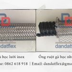 Ống ruột gà lõi thép bọc nhựa, ống luồn dây điện, ống ruột gà bọc inox, đầu nối kín nước