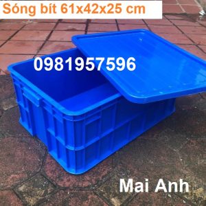 Sóng bít cao 25 cm, loại thùng nhựa có nắp, thùng nhựa loại 1 dày dặn