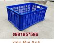 Sóng nhựa hở kích thước 61x42x25 cm, sọt nhựa đựng rau củ quả, sọt đựng hải sản