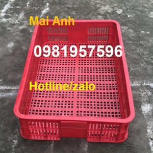 Sọt nhựa sóng hở, sóng nhựa hở, rổ nhựa công nghiệp, sọt nhựa cao 15