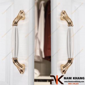 Tay nắm tủ bếp cao cấp phối sứ trắng NK177 | F-Home NamKhang