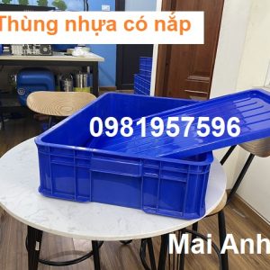 Thùng nhựa đặc có nắp, thùng nhựa công nghiệp có nắp, thùng nhựa có nắp