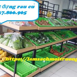 Sọt đựng rau viet grap, sọt cao 15, sọt rau củ trong siêu thị, sóng nhựa hở