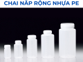 Chai nắp rộng nhựa PE Sanplatec