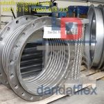 Khớp giãn nở inox hình chữ nhật, ống bù trừ giãn nở mặt bích vuông, khớp co giãn inox