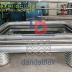 Khớp giãn nở inox hình chữ nhật, ống bù trừ giãn nở mặt bích vuông, khớp co giãn inox