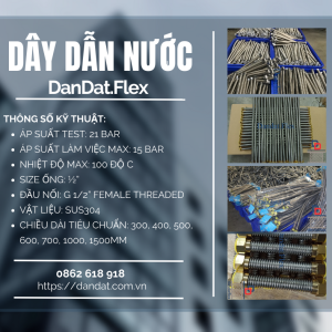 Dây Dẫn Nước Chịu Nhiệt Cho Bình Nóng Lạnh Inox 304, Dây cấp nước 304, Dây nối mềm cho bình nước nóng