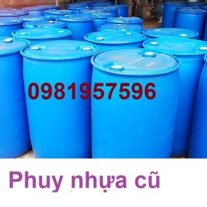 Thùng phuy nhựa, thùng phi nhựa 200l cũ, thùng phi nhựa 220l