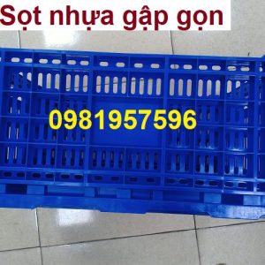 Thùng nhựa gập gọn, sóng nhựa hở, sọt nhựa gập