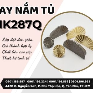 Tay nắm tủ bán nguyệt hoa văn quạt NK286Q | F-Home NamKhang