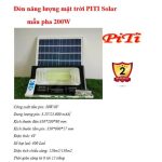 Đèn pha năng lượng mặt trời Piti Solar siêu sáng 200W