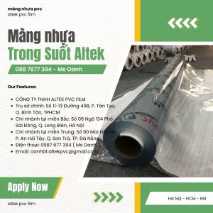 màng nhựa pvc trong suốt không phun bột 0.5mm