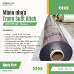 màng nhựa pvc trong suốt không phun bột 0.5mm