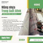 màng nhựa pvc trong suốt không phun bột 0.5mm