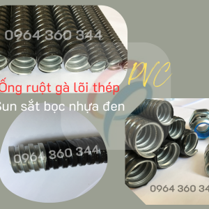 Ống ruột gà, ống luồn dây lõi thép bọc nhựa PVC đen