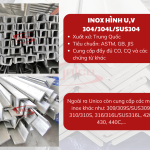 Inox hình U,V 304/304L/SUS304 – Unico Steel