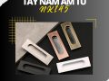 Tay nắm âm tủ hợp kim cao cấp dạng trơn NK145 | Zalo 0901 196 552