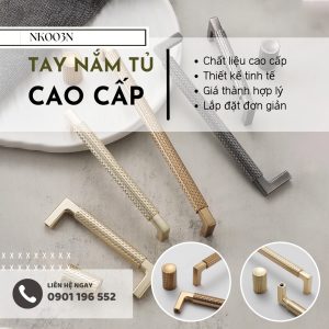 Tay nắm tủ cao cấp họa tiết tinh xảo NK003N | Zalo 0901 196 552