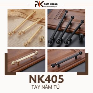 Tay nắm tủ hợp kim phối pha lê cao cấp NK405 | Zalo 0901 196 552