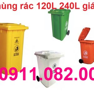 Chuyên sỉ lẻ thùng đựng rác, thùng rác công cộng, y tế, 120l 240l giá rẻ- lh 0911082000