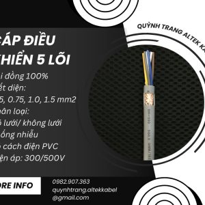 Cáp điều khiển 5 lõi, cáp truyền tín hiệu 5 lõi Altek Kabel