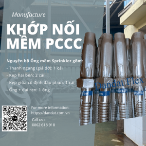 Khớp Nối Mềm PCCC| Dây mềm nối đầu phun sprinkler, Ống mềm kết nối đầu phun Sprinkler – Giải Pháp An Toàn Cho Hệ Thống Phòng Cháy Chữa Cháy